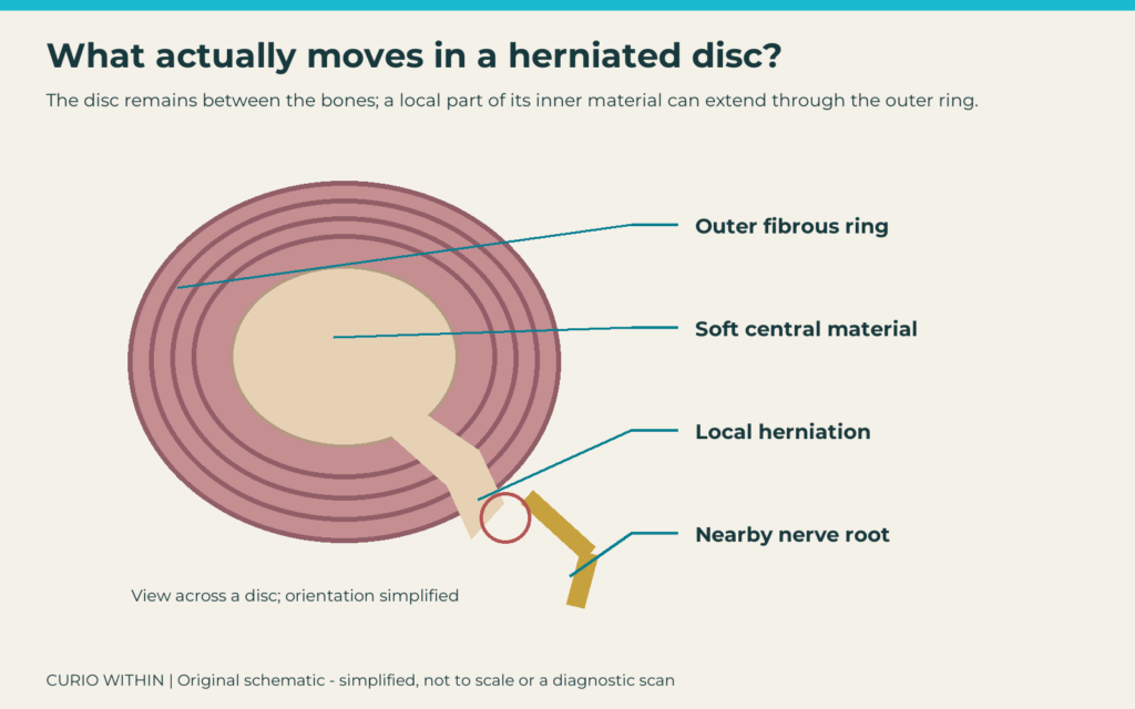 Slipped disc: what actually moves, and why can pain reach the leg?